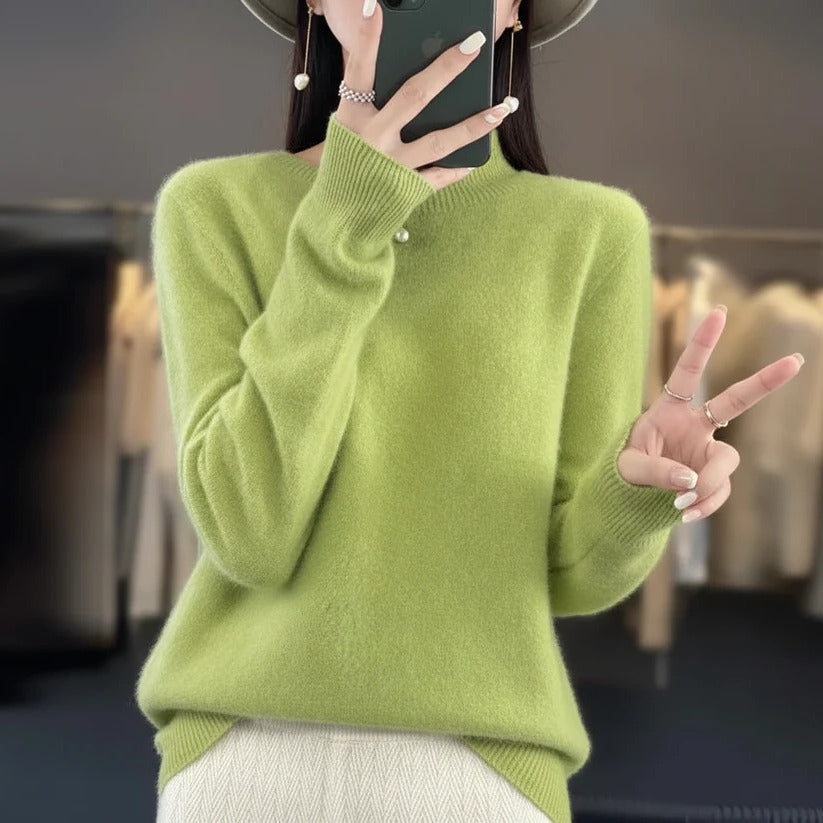 Women's Crewneck Cashmere Jumper - Pullover Style