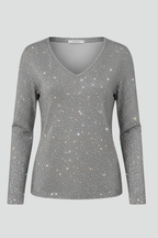 Women's Dazzling Sequin V-Neck Jumper