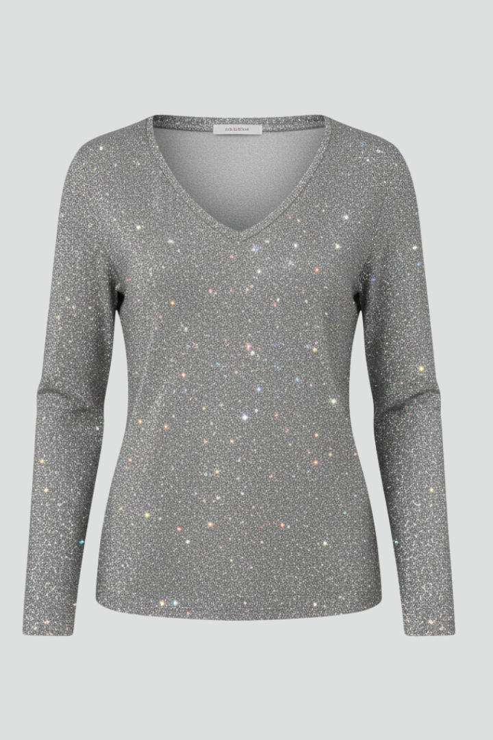 Women's Dazzling Sequin V-Neck Jumper