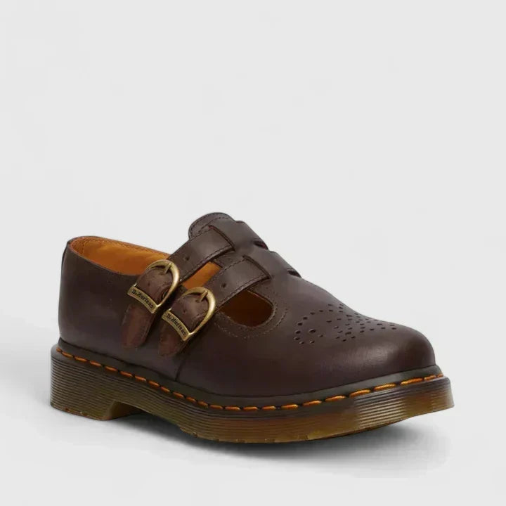 Women's Double Buckle Mary Jane Flats – Edgy & Comfortable Style