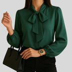Women's Elegant Bow-Detail Blouse – Versatile & Stylish Top