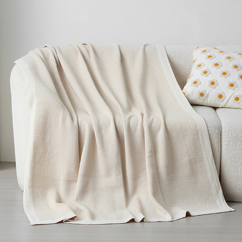 Women's Elegant Snuggle Blanket in Soft Knit with Geometric Pattern