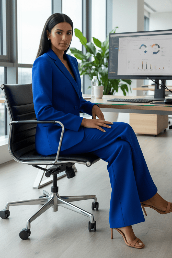 Women's Elegant Tailored Suit Set for Professional Chic
