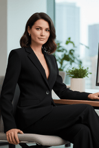 Women's Elegant Tailored Suit Set for Professional Chic