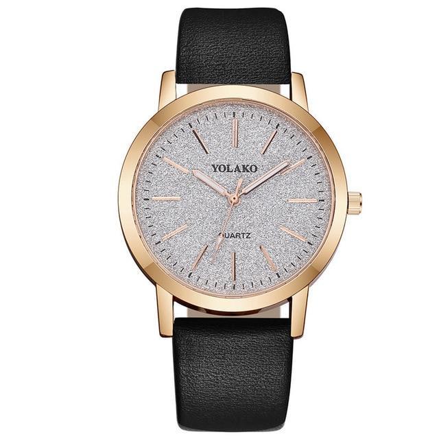 Women's Geneva Faux Leather Analogue Quartz Watch