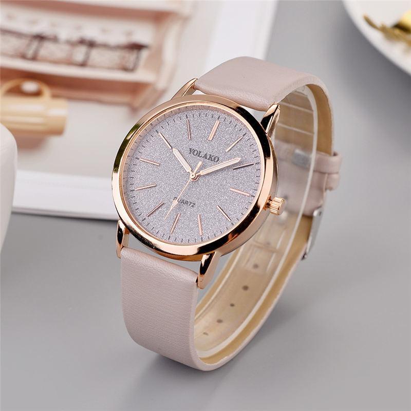 Women's Geneva Faux Leather Analogue Quartz Watch