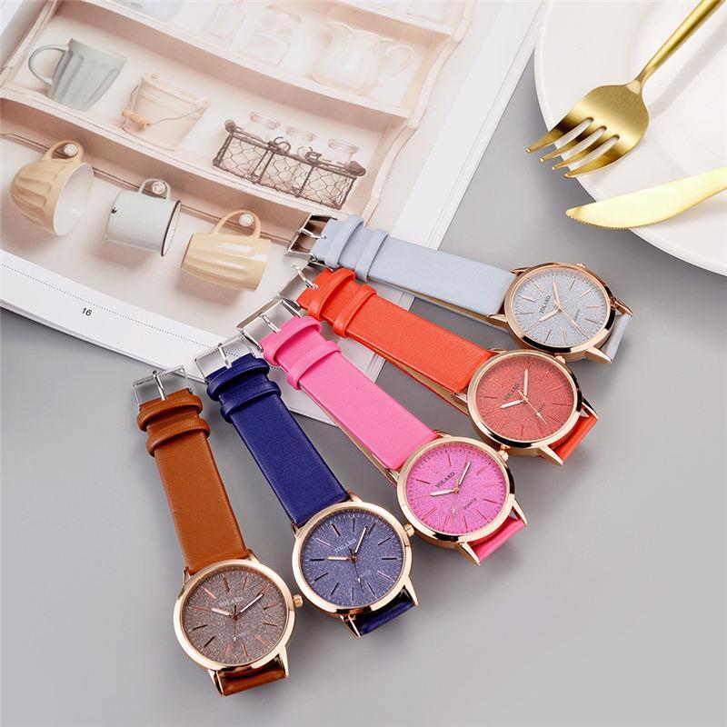 Women's Geneva Faux Leather Analogue Quartz Watch