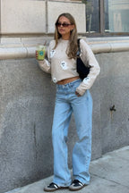 Women's Ghost Appliqué Knit Jumper - Cosy Long-Sleeve Jumper