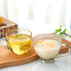 Women's Glass Coffee Cup with Gold Rim