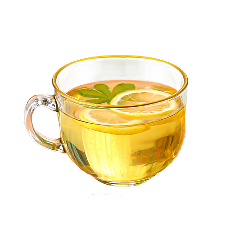Women's Glass Coffee Cup with Gold Rim