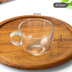 Women's Glass Coffee Cup with Gold Rim