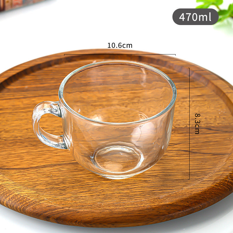 Women's Glass Coffee Cup with Gold Rim