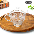 Women's Glass Coffee Cup with Gold Rim