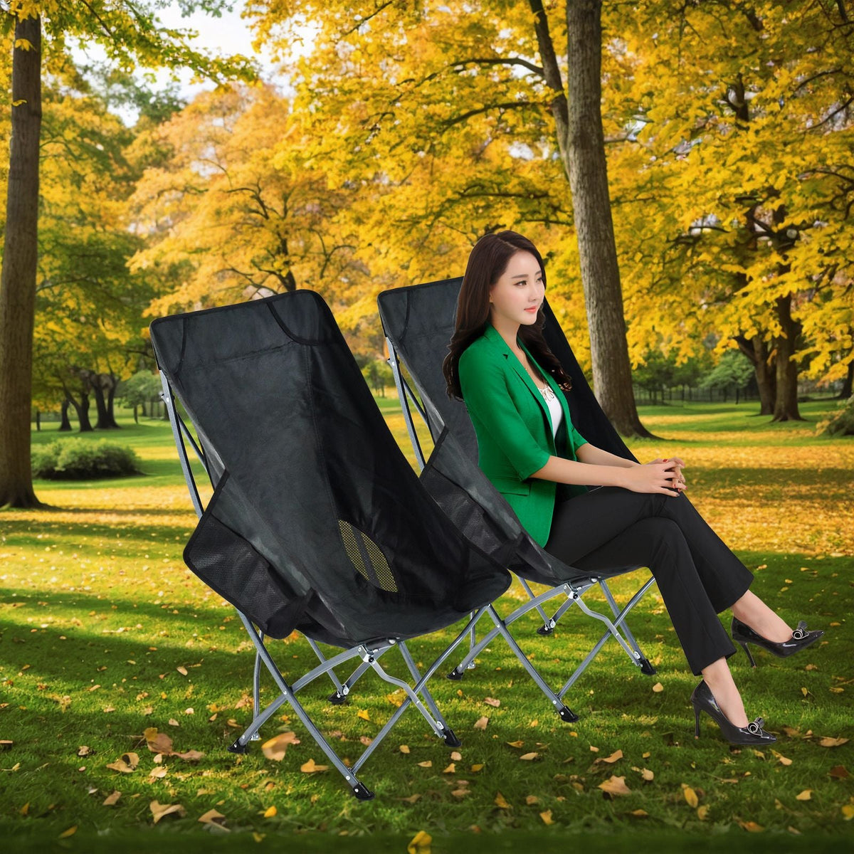 Women's High-Back Folding Chair
