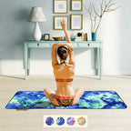 Women's Non-Slip Yoga Mat with Colourful Design