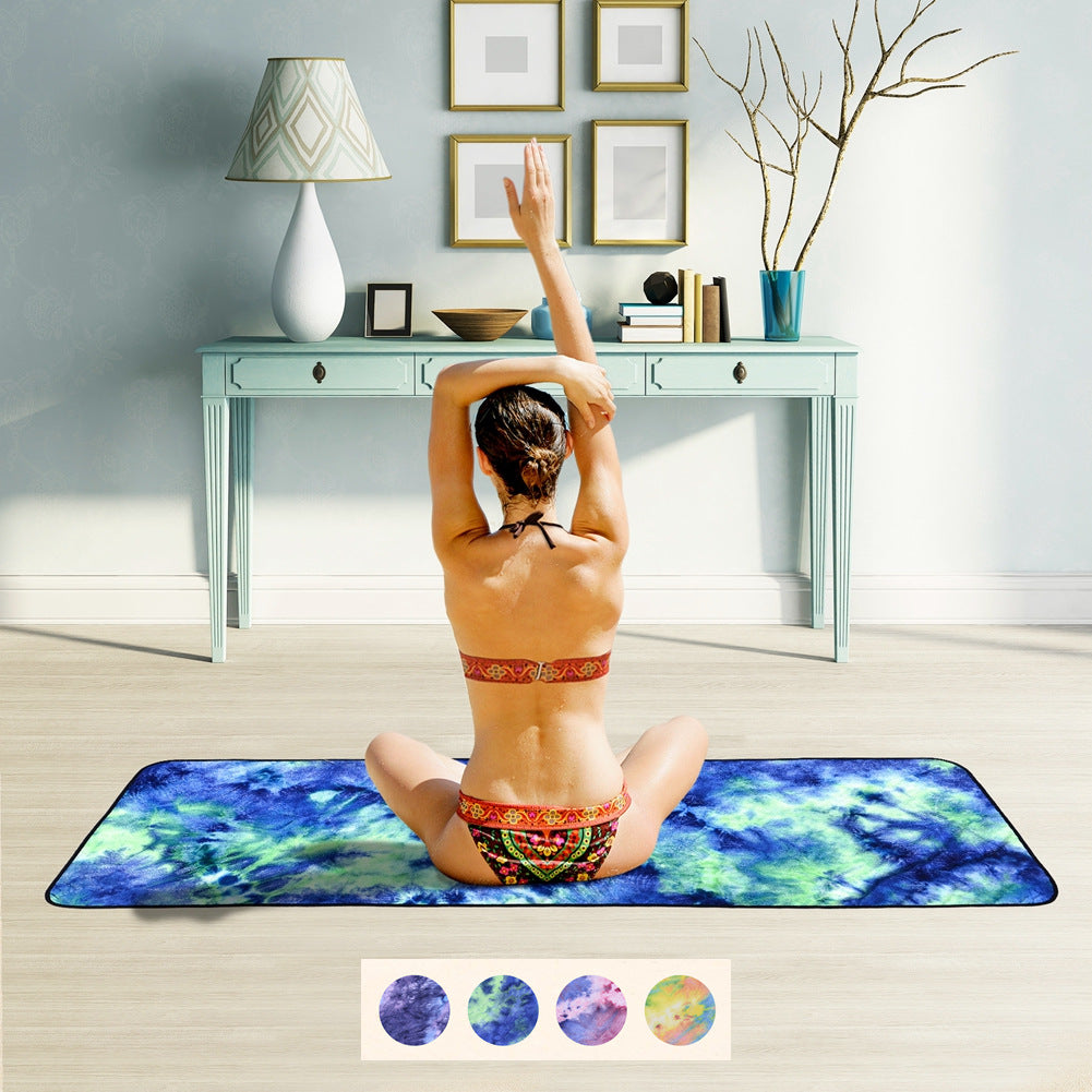 Women's Non-Slip Yoga Mat with Colourful Design