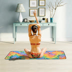 Women's Non-Slip Yoga Mat with Colourful Design