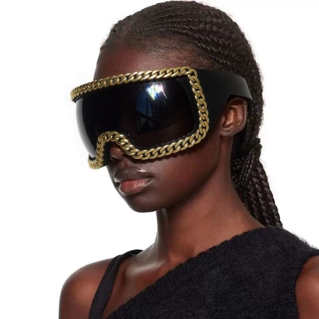 Women's Ski Goggles with Luxurious Chain Frame