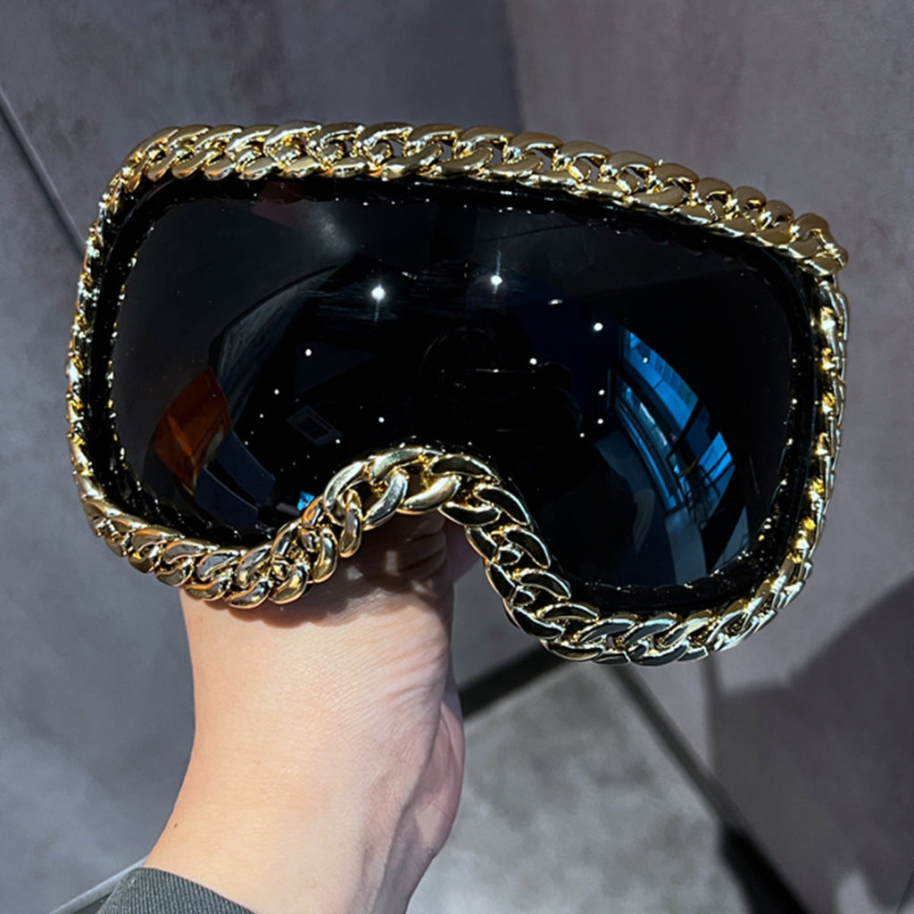 Women's Ski Goggles with Luxurious Chain Frame