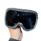 Women's Ski Goggles with Luxurious Chain Frame