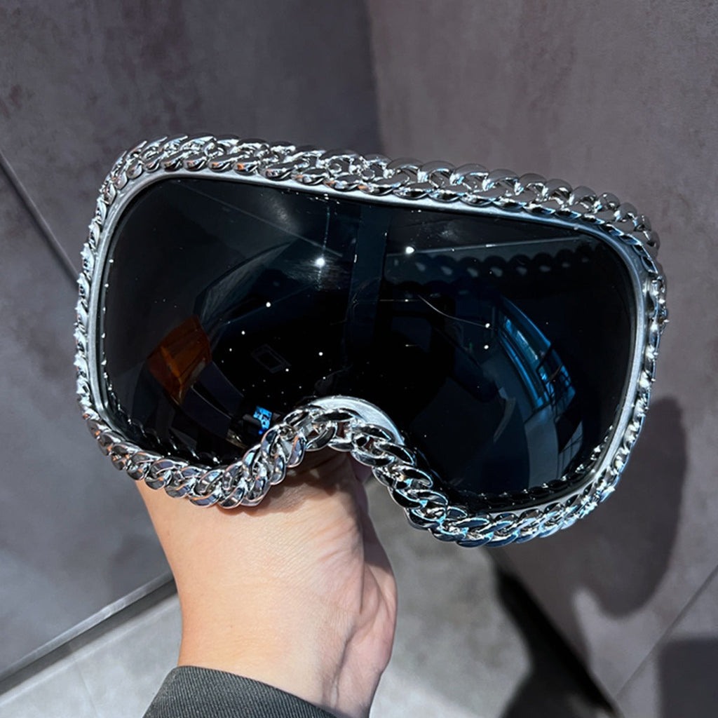 Women's Ski Goggles with Luxurious Chain Frame