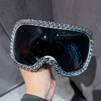 Women's Ski Goggles with Luxurious Chain Frame