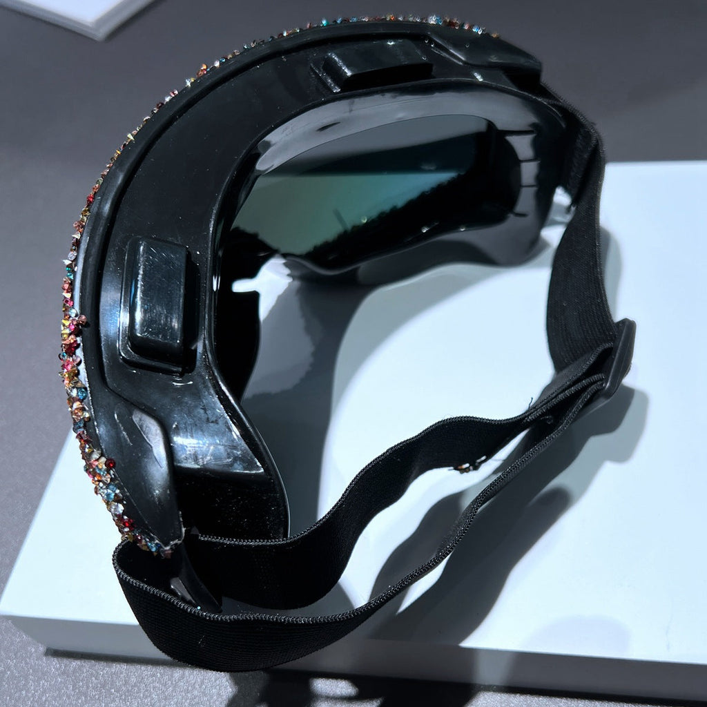 Women's Ski Goggles with Sparkling Crystal Decoration