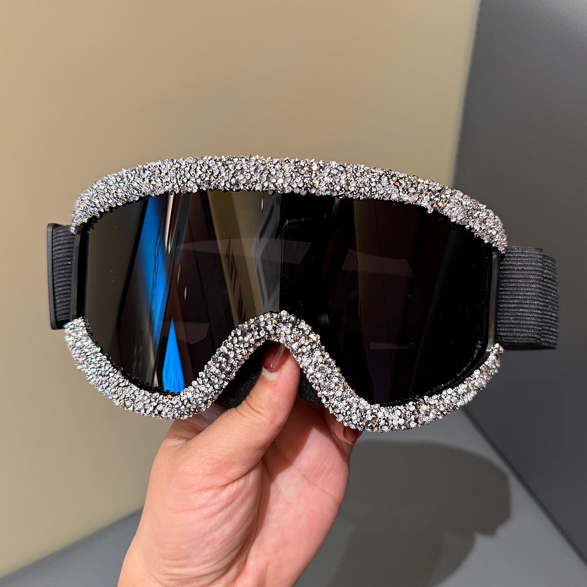 Women's Ski Goggles with Sparkling Crystal Detailing