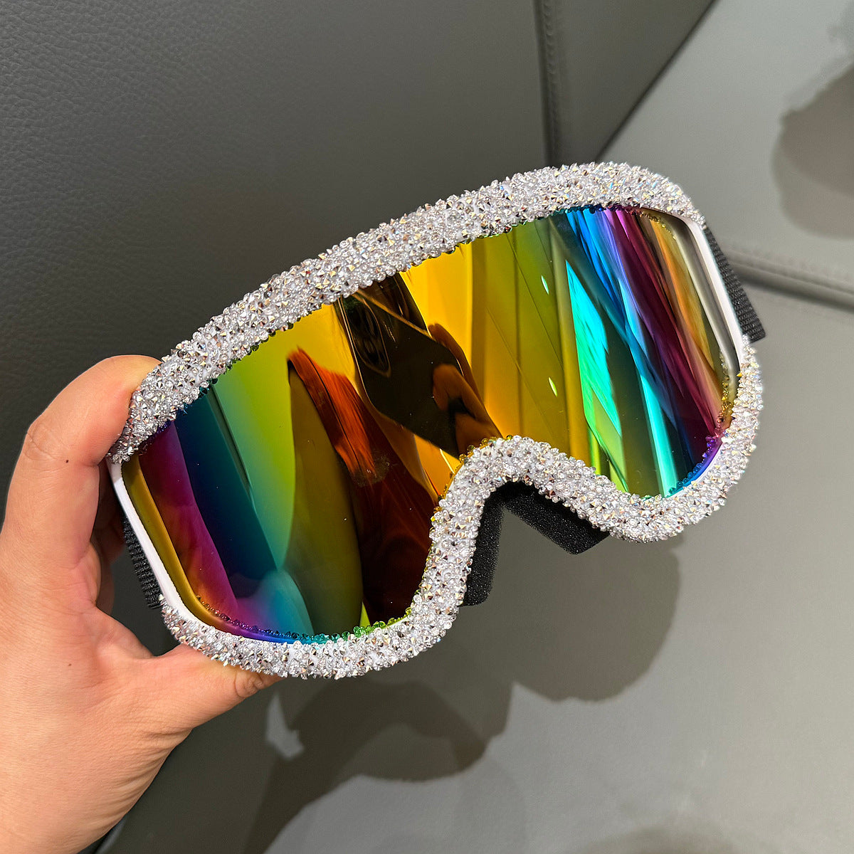 Women's Ski Goggles with Sparkling Crystal Detailing