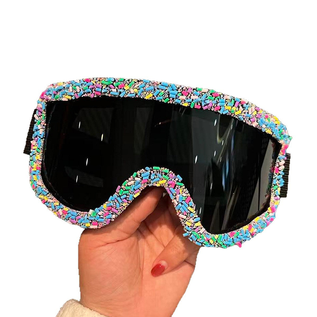 Women's Stylish Ski Goggles with Unique Decor