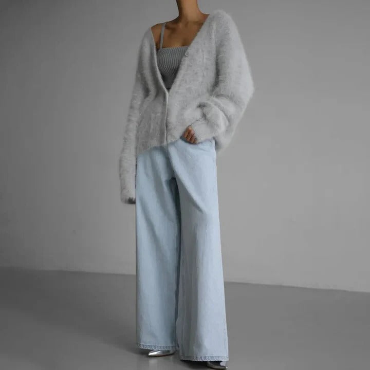 Women's Sweater in Cashmere Knit Fabric