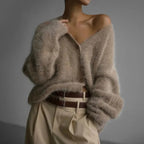 Women's Sweater in Cashmere Knit Fabric