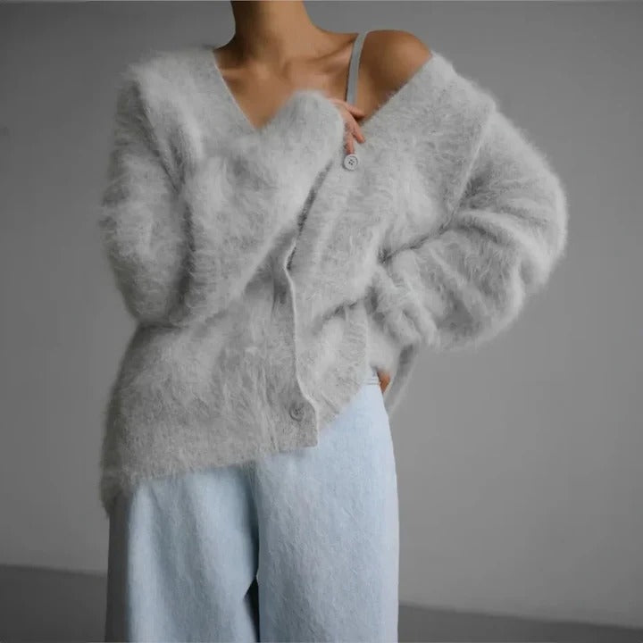 Women's Sweater in Cashmere Knit Fabric