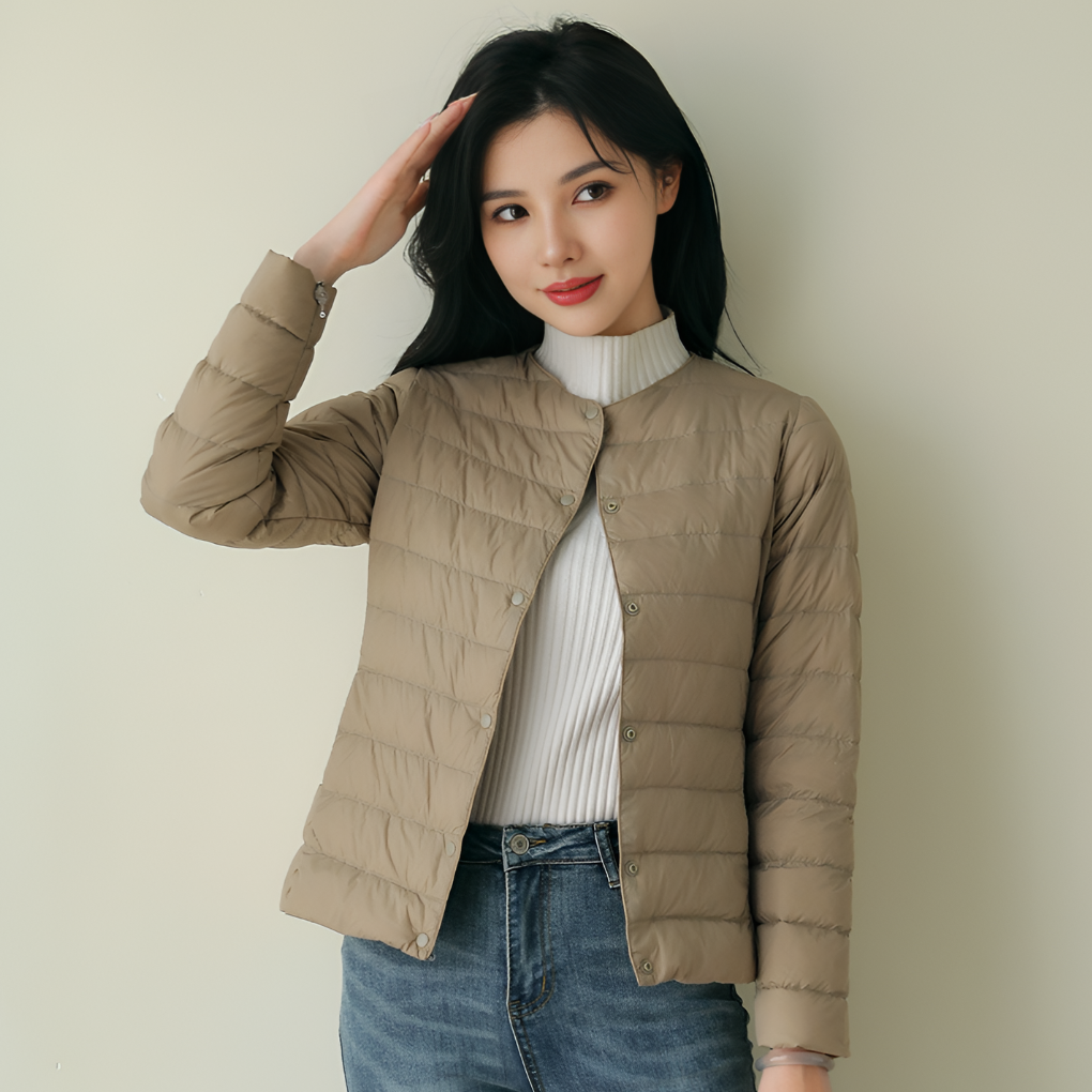 Women's Ultralight Collarless Puffer Jacket