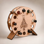 Wooden 24-Slot Wine & Beer Advent Calendar Holder Countdown Display