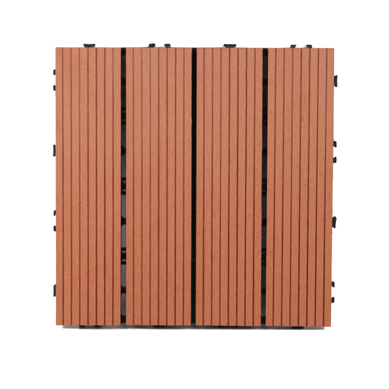 Wooden Floor Tile Solid Colour Click Lock Non-Slip Outdoor Decking