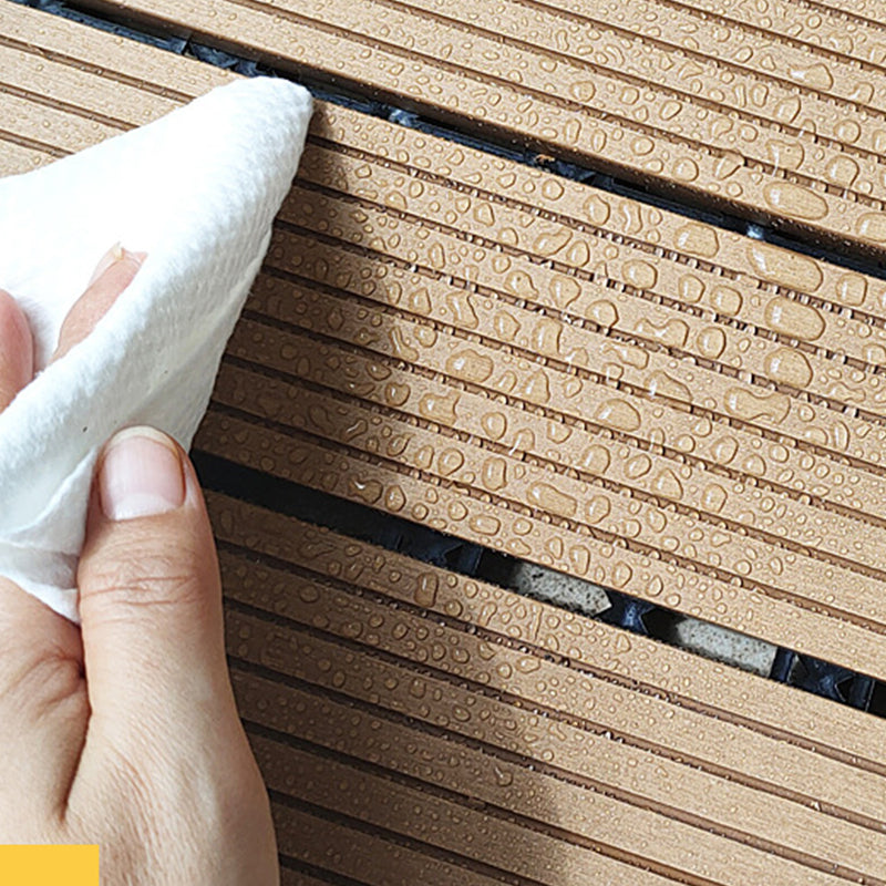 Wooden Floor Tile Solid Colour Click Lock Non-Slip Outdoor Decking