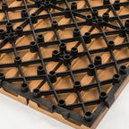 Wooden Floor Tile Solid Colour Click Lock Non-Slip Outdoor Decking