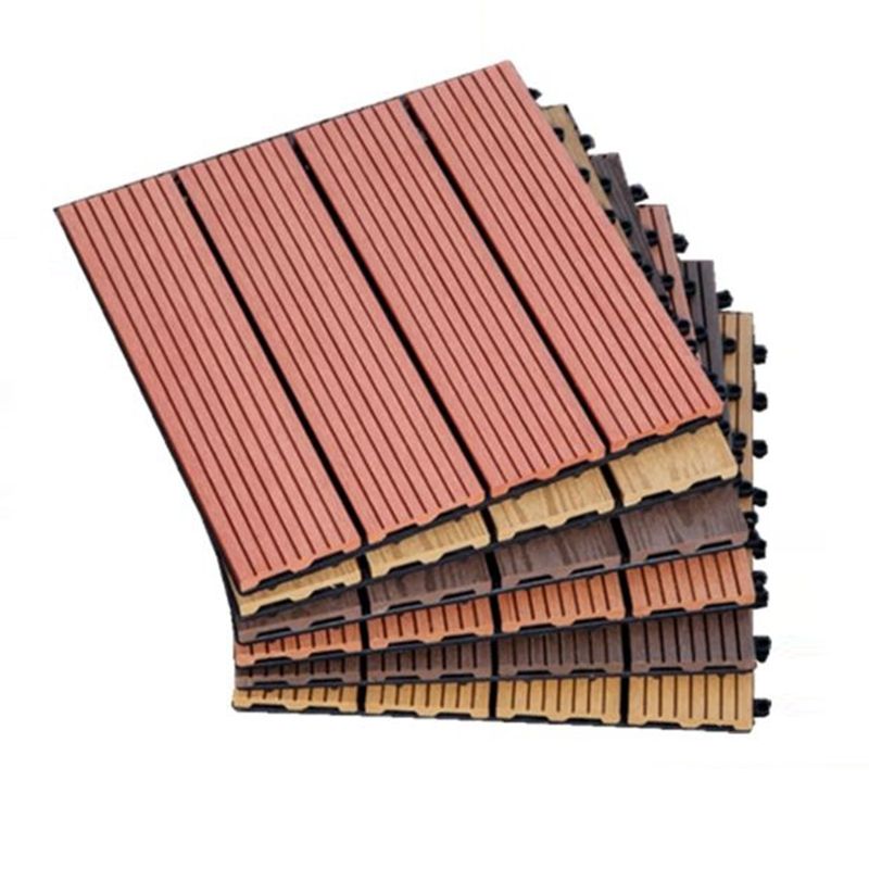 Wooden Floor Tile Solid Colour Click Lock Non-Slip Outdoor Decking