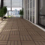 Wooden Floor Tile Solid Colour Click Lock Non-Slip Outdoor Decking