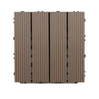 Wooden Floor Tile Solid Colour Click Lock Non-Slip Outdoor Decking