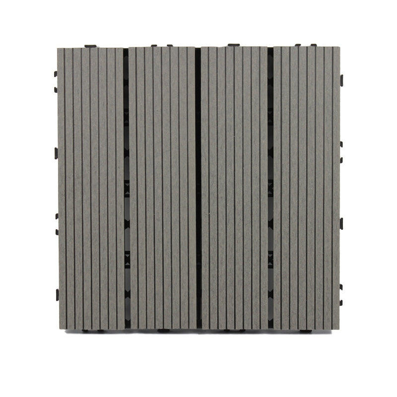 Wooden Floor Tile Solid Colour Click Lock Non-Slip Outdoor Decking