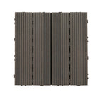 Wooden Floor Tile Solid Colour Click Lock Non-Slip Outdoor Decking
