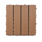 Wooden Floor Tile Solid Colour Click Lock Non-Slip Outdoor Decking