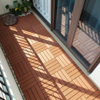 Wooden Floor Tile Solid Colour Click Lock Non-Slip Outdoor Decking