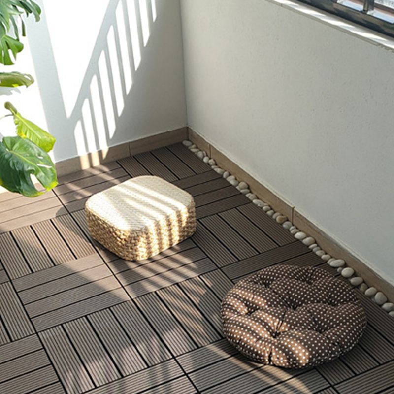 Wooden Floor Tile Solid Colour Click Lock Non-Slip Outdoor Decking