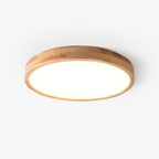 Wooden Geometric Flush Mount LED Ceiling Light