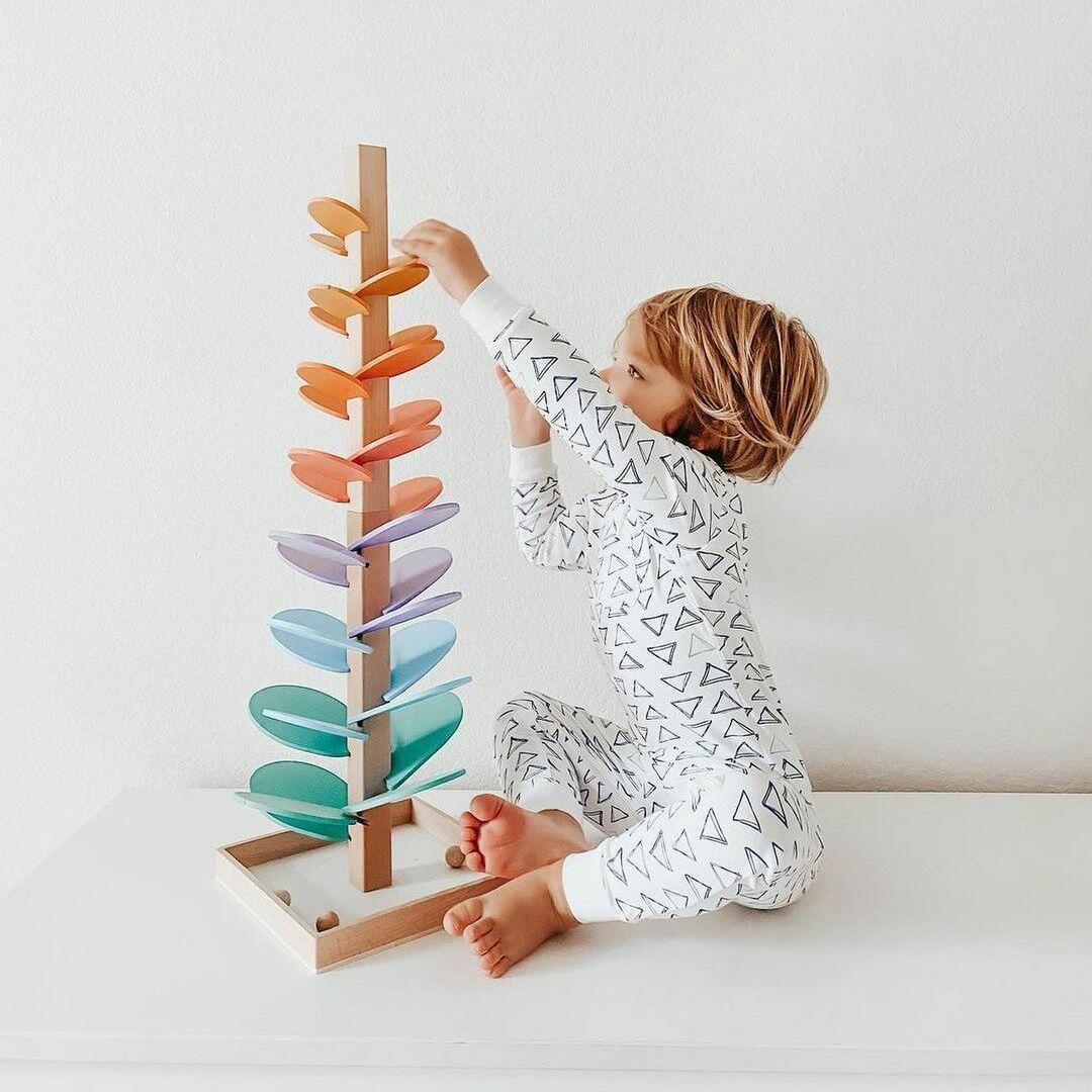 Wooden Rainbow Sound Tower | Educational Sensory Play Set
