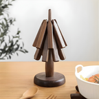 Wooden Table Mat with Tree Design Coaster Set
