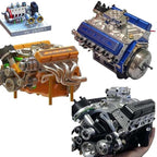 Working Engine Model Kit, Visible Combustion Strokes, Machined Metal
